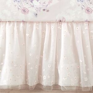 Pottery Barn Monique Lhullier Embellished Blossom Crib size bed skirt